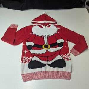 Party Sweater Size Medium Red Santa Hoodie